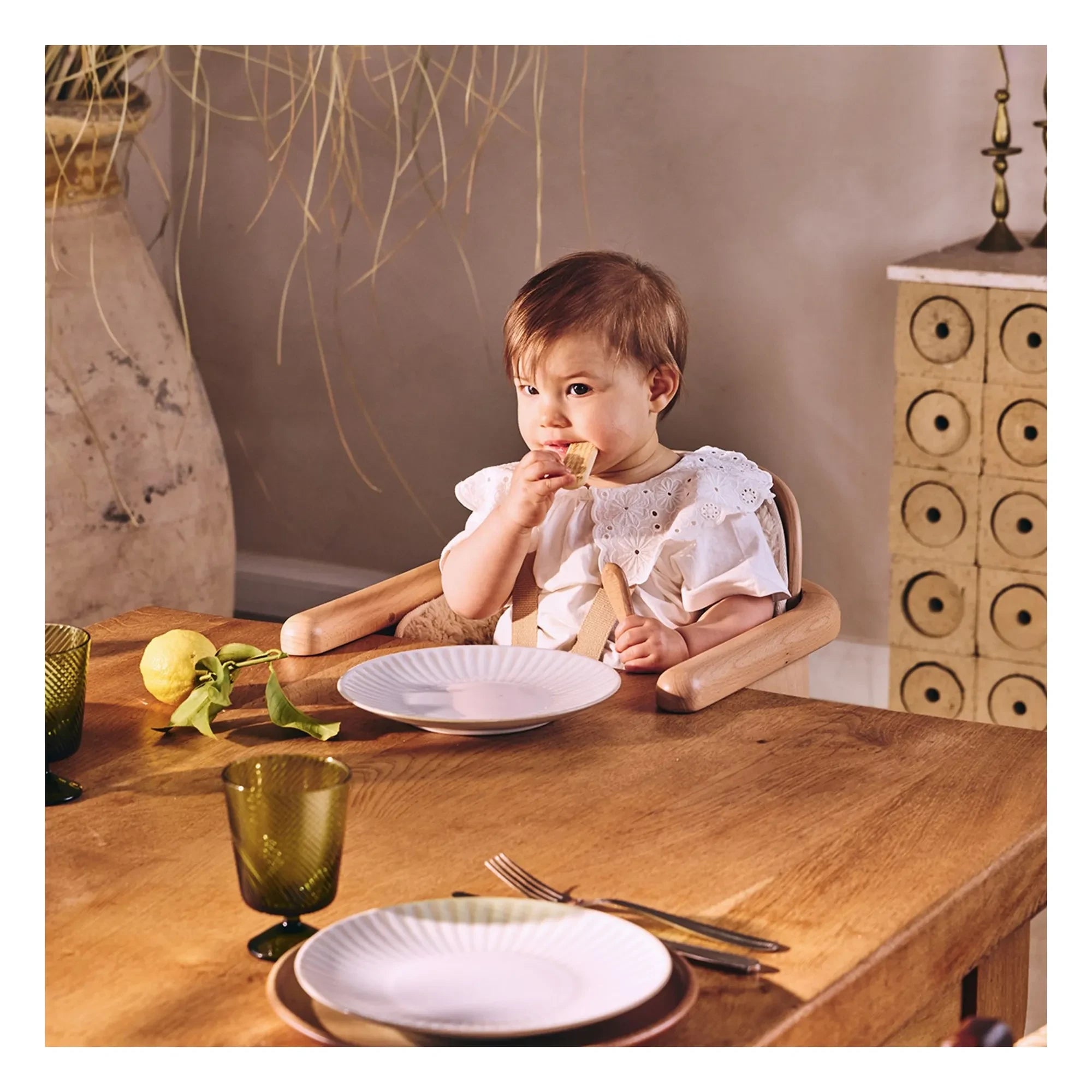 Charlie Crane - Hiko Table Seat Cushion | Ecru