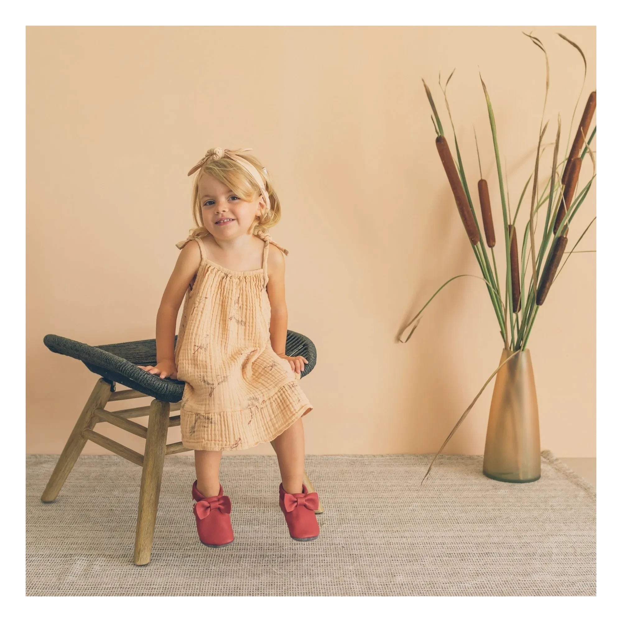 Baobaby - Knot Slippers | Cherry red