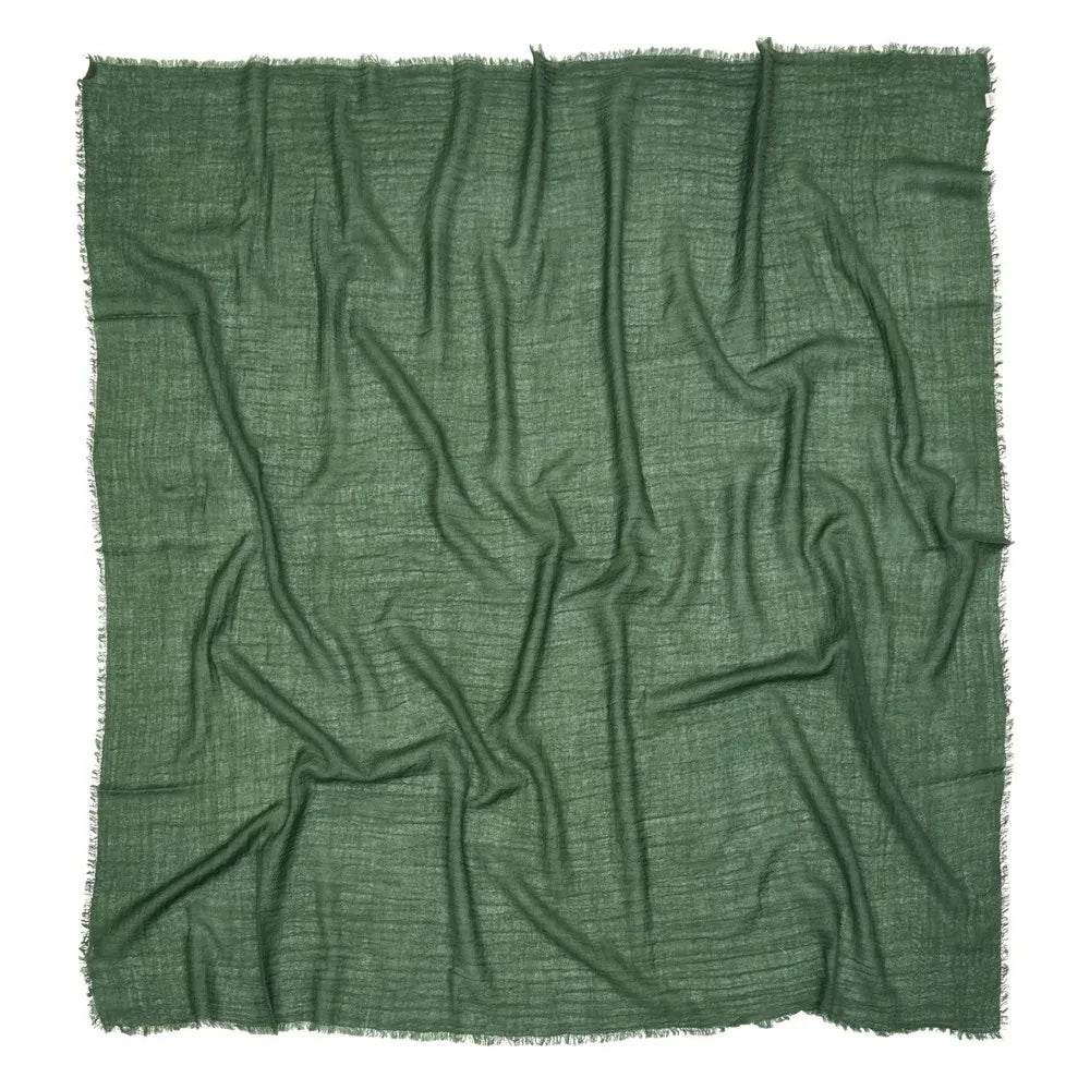 Becksöndergaard - Mill Wool Üçgen Eşarp | Krom yeşili