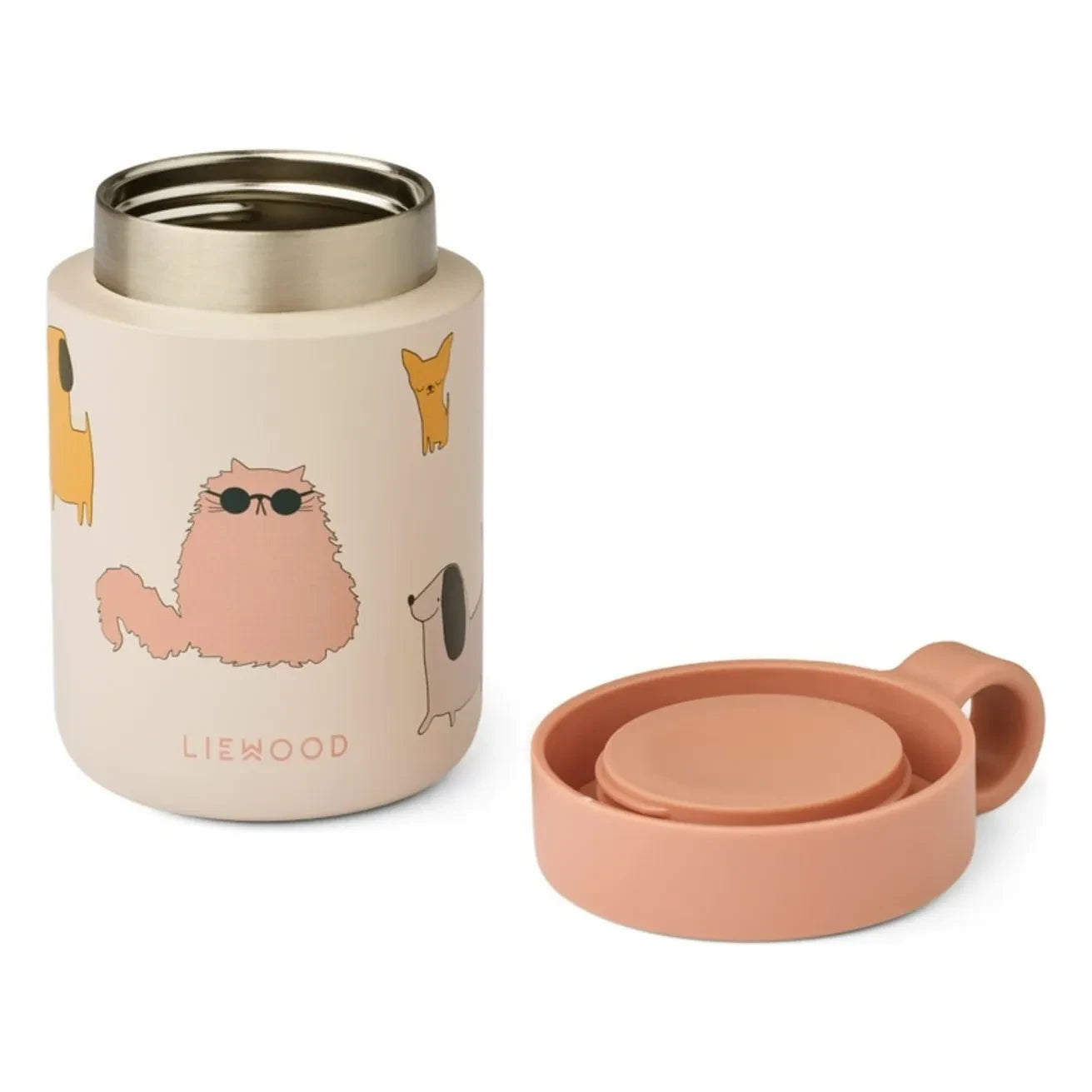 Liewood - Kiani Insulated Lunch Box | Cats and Dogs/Sandy
