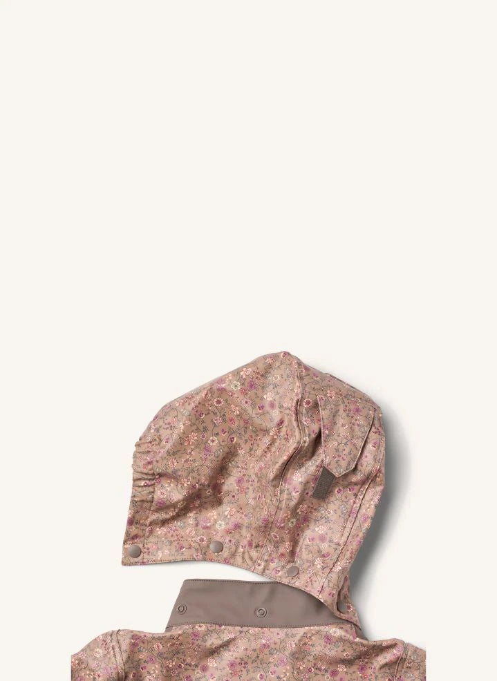 Wheat - Otu Flower-Print Raincoat Made from Recycled Fibres | Pink