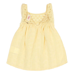 Búho - Boho Lurex Organic Cotton Dress | Yellow