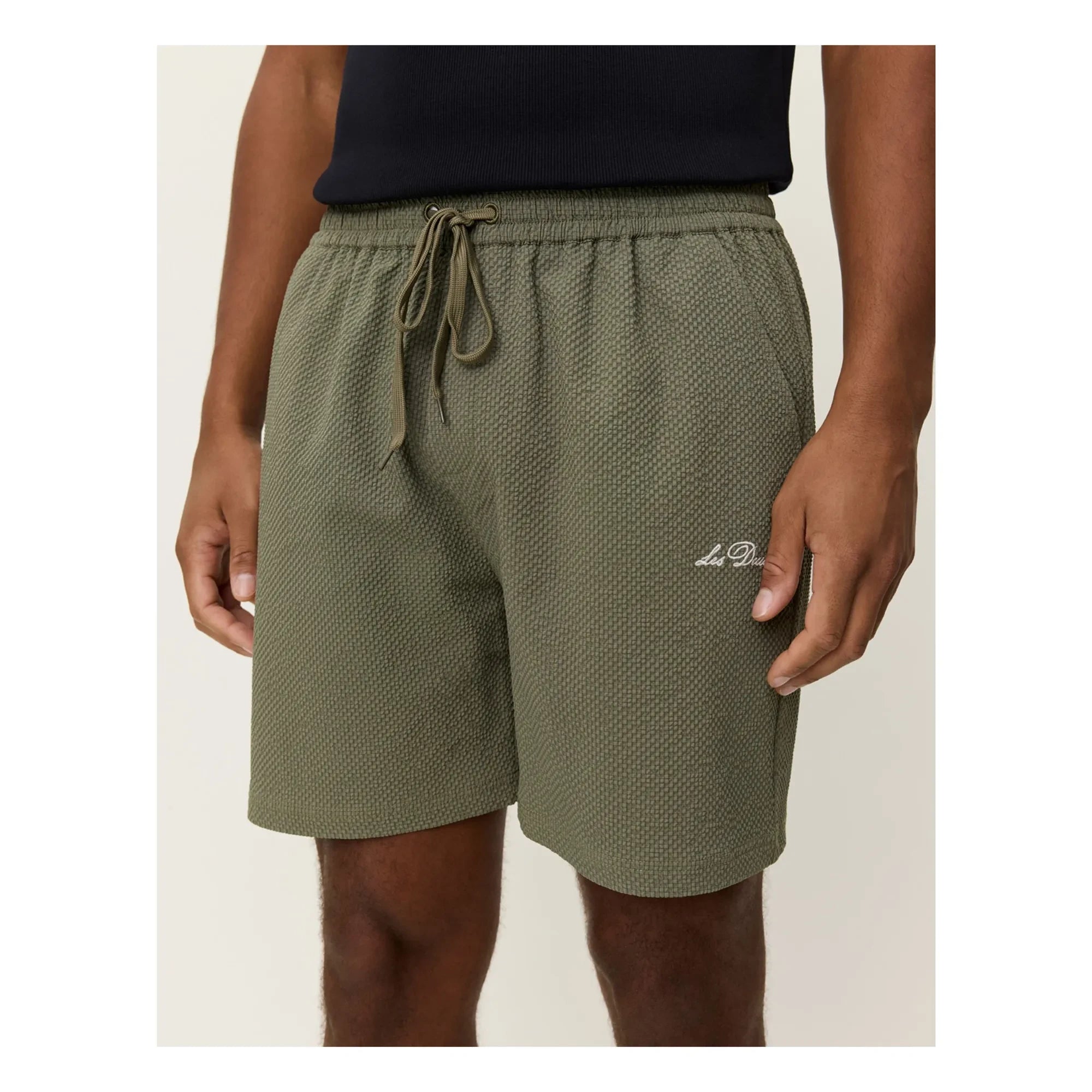 Les Deux - Stan Seersucker Swim Shorts | Khaki