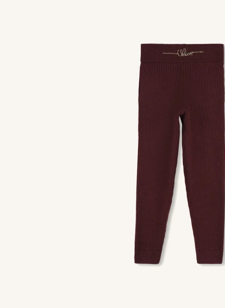 Chloé - Organic cotton knit pants | Plum
