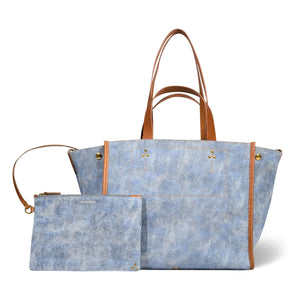 Jérôme Dreyfuss - Léon M Velvet Textured Bag | Light Blue