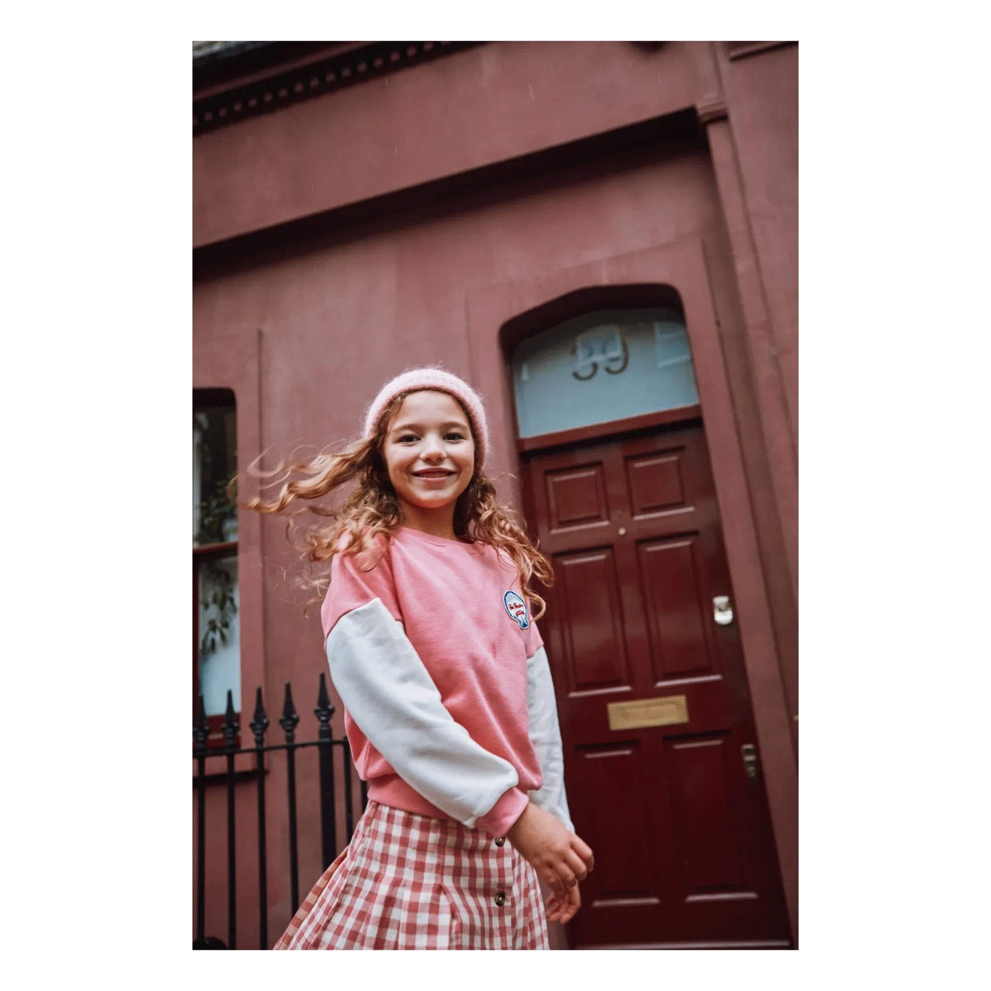 Emile et Ida - Organic Cotton Badge Sweatshirt | Pink