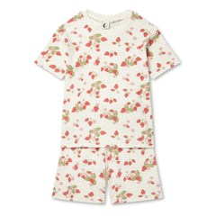 Sleepy Doe - Strawberry Organic Cotton Pajama Set | Ivory