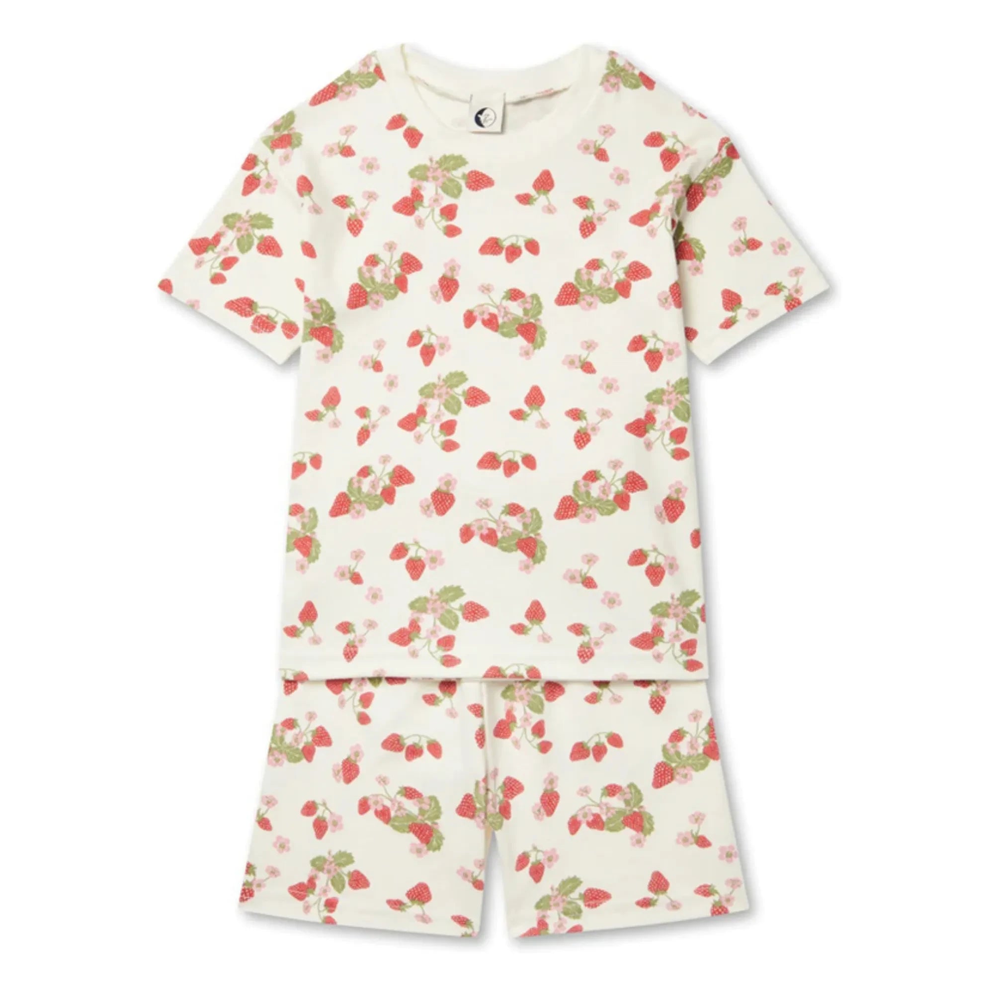 Sleepy Doe - Strawberry Organic Cotton Pajama Set | Ivory