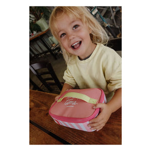 Hello Hossy - Çizgili Isı Yalıtımlı Atıştırmalık Kutusu | Pembe