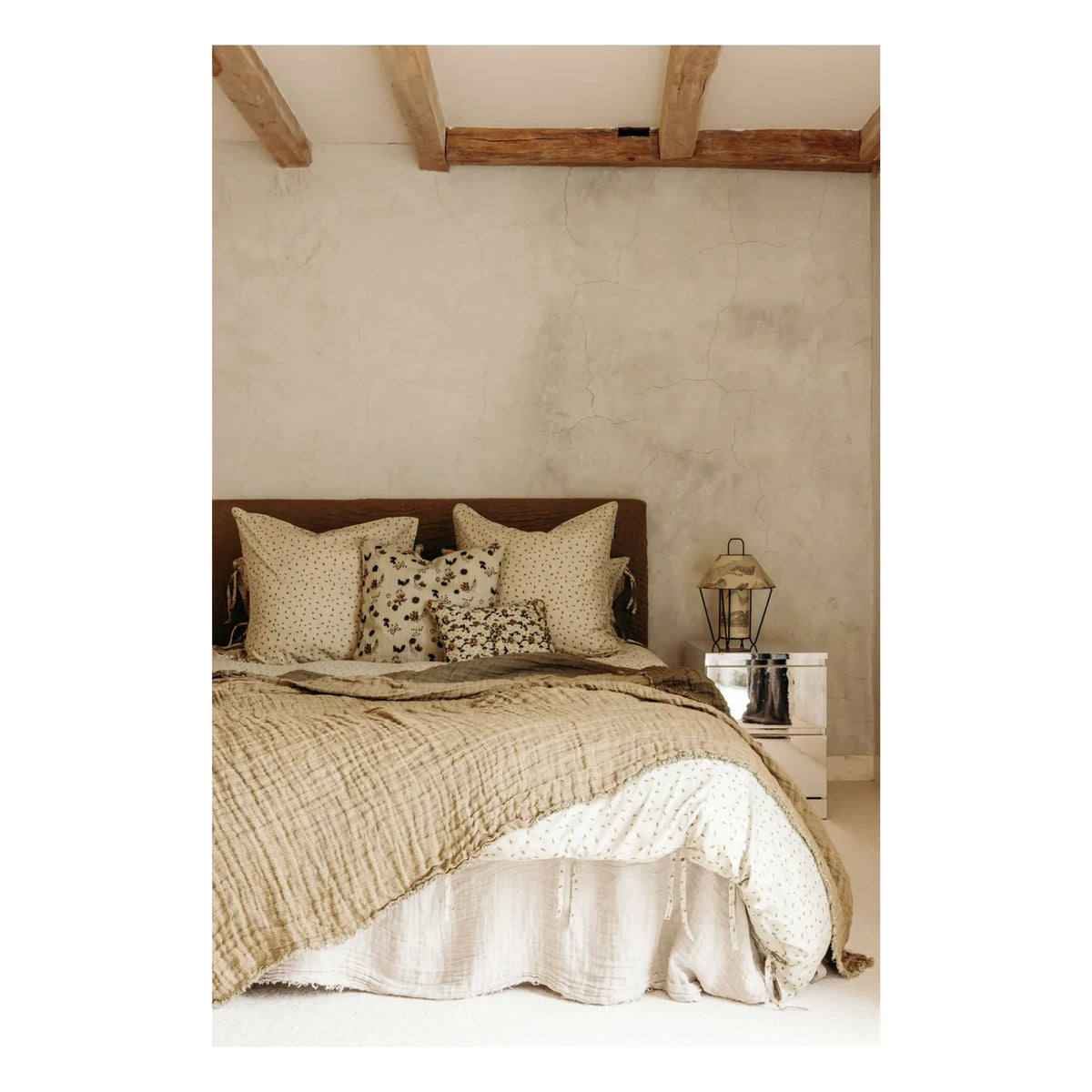 Le Monde Sauvage - Astre Cotton Pillowcase | Beige