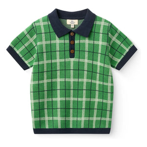 Copenhagen Colors - Organic Cotton Knit Polo Shirt | Meadow Green