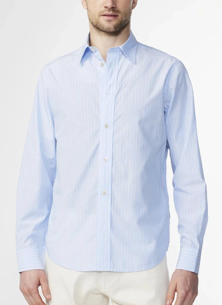 NN.07 - Colby striped shirt 5329 Pima cotton | Ecru
