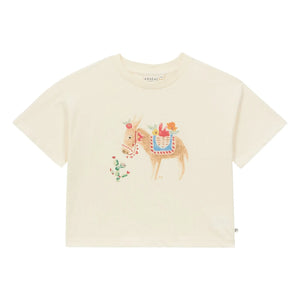 Arsène et Les Pipelettes - Horse T-Shirt Organic Cotton | Ecru