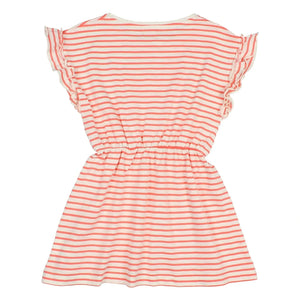 Búho - Striped Knit Dress with Strawberry Organic Cotton | Pink