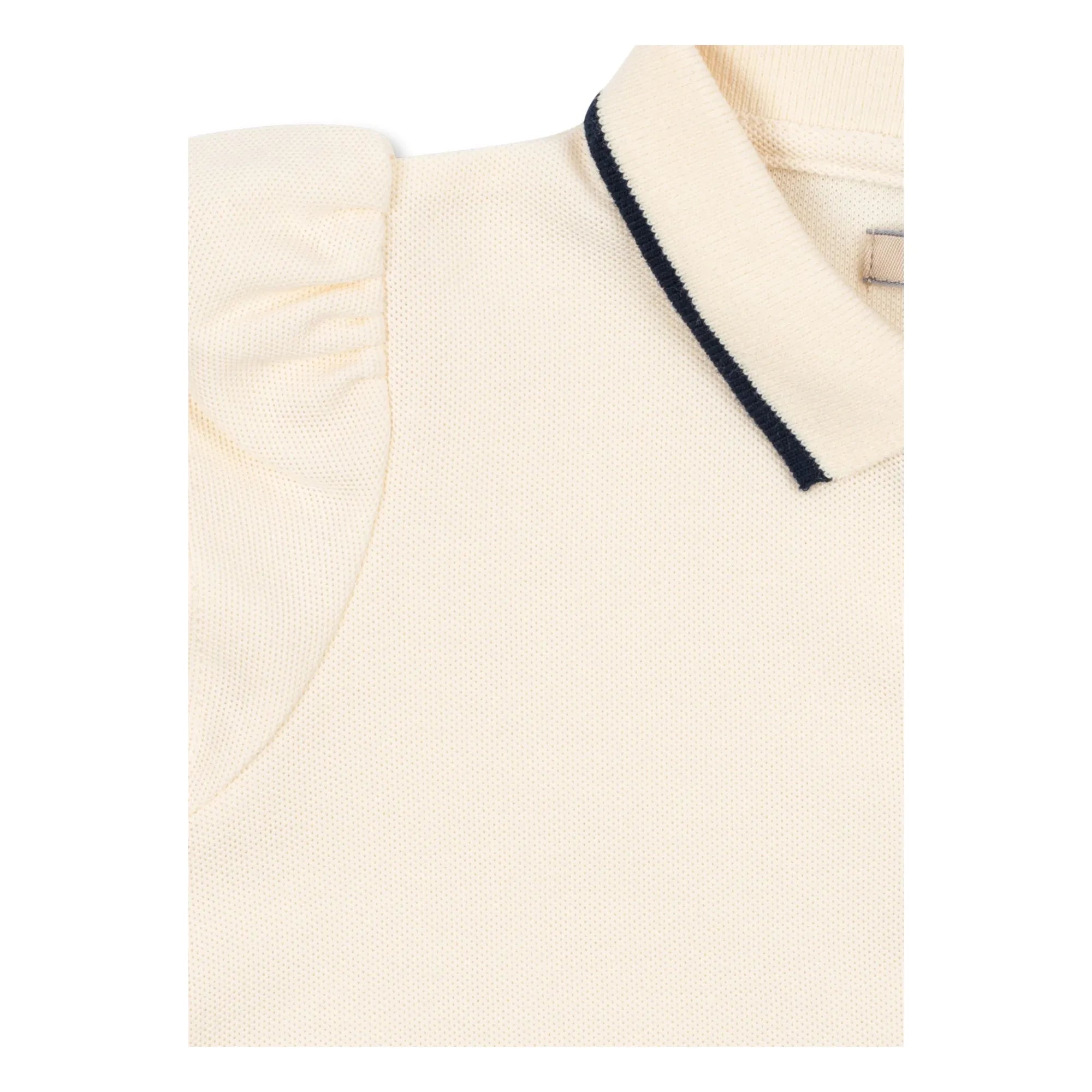 Konges Sløjd - Florita Cerises organic cotton polo shirt | Ecru