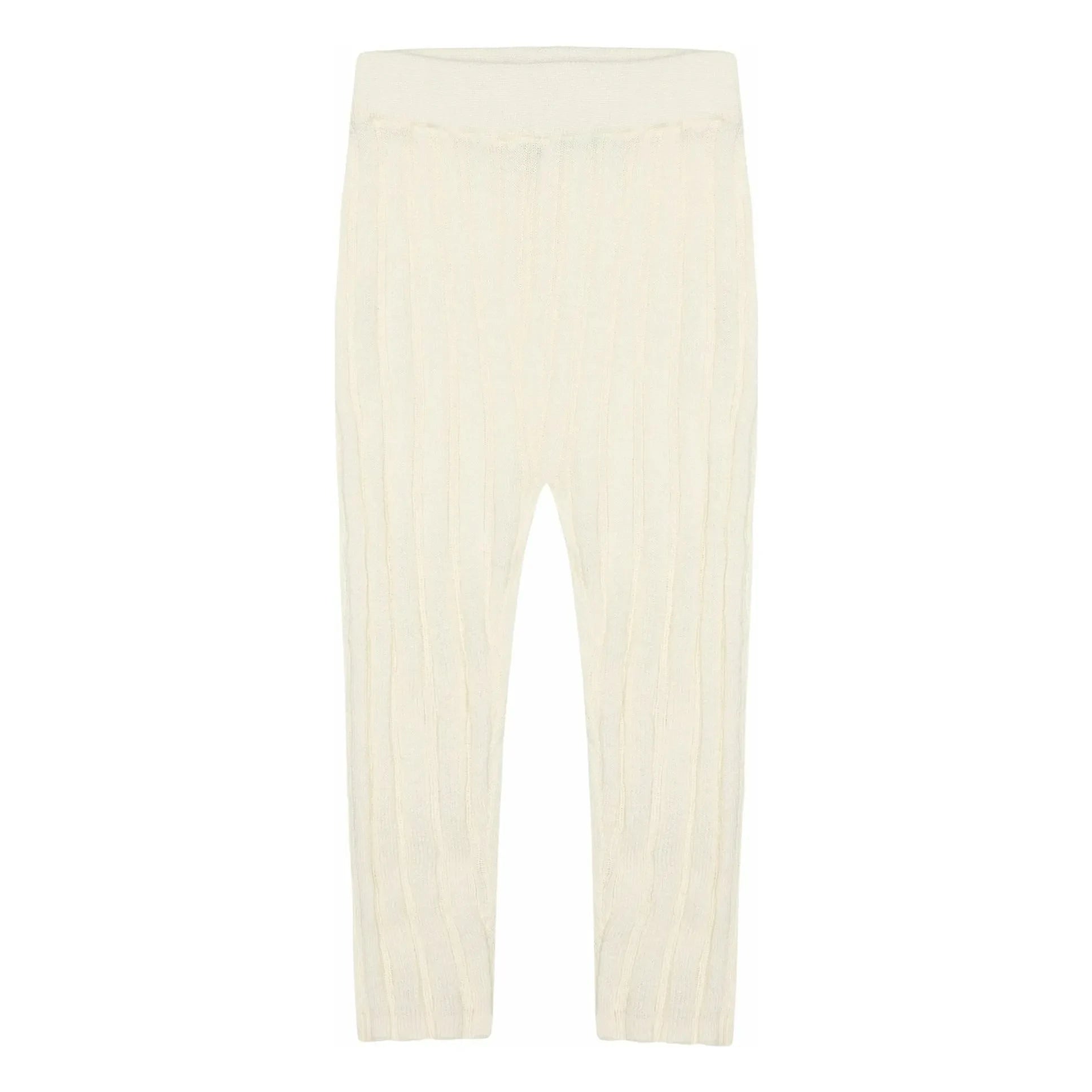 FUB - Organic Cotton Fine Knit Ribbed Leggings | Ecru