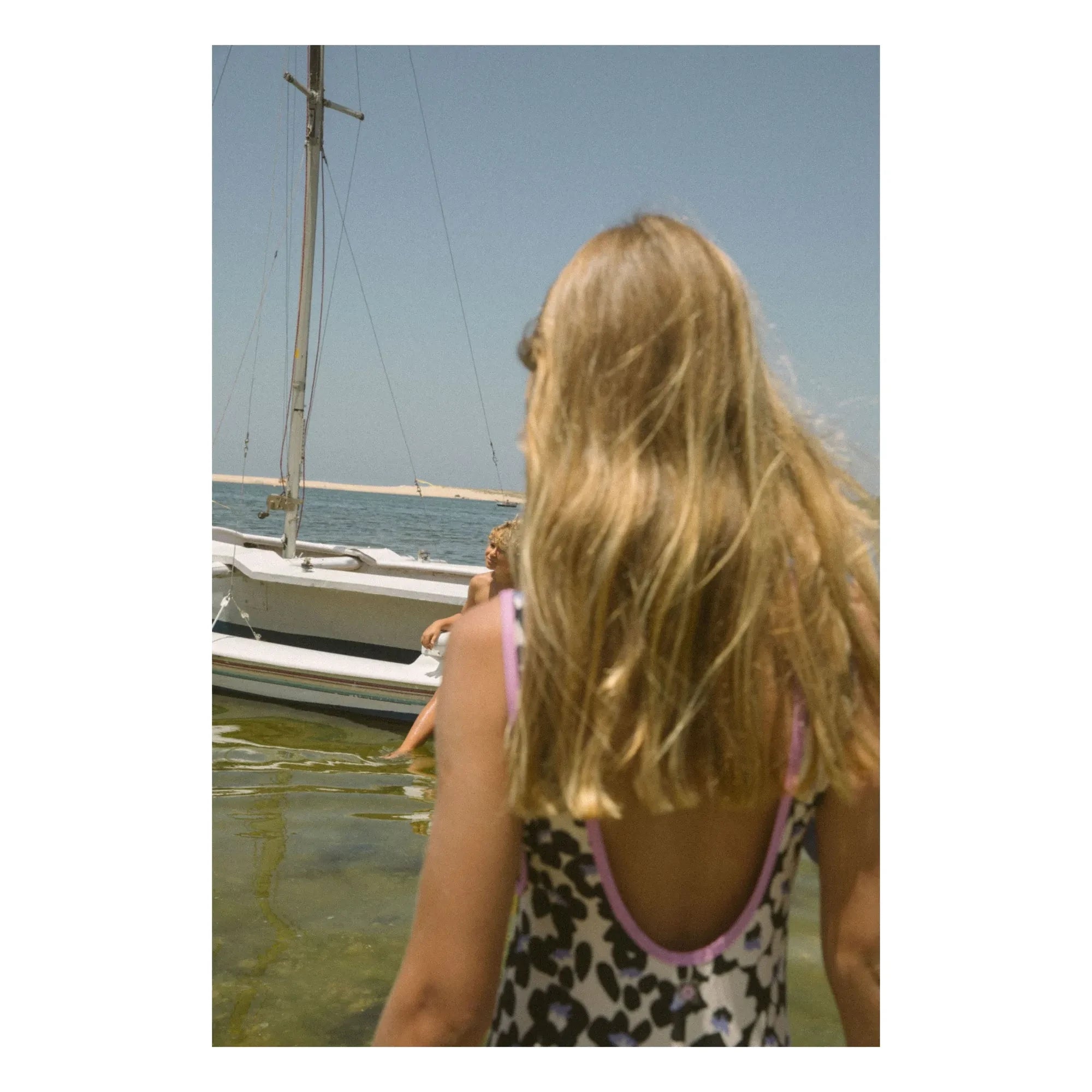 My First Cantê - Dakota Floral Pattern Textured Swimsuit | Ecru
