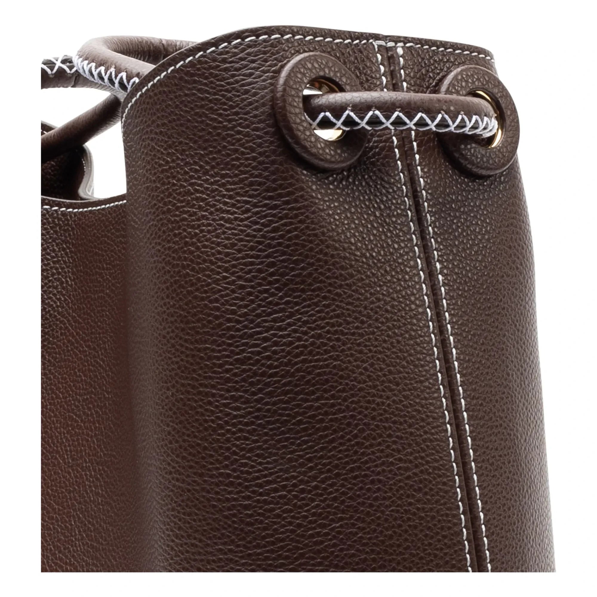 Handing - Vosges Grainé leather bag | Dark Brown