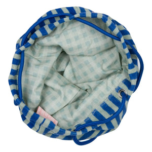Jera Mini - Striped Towel Pocket Backpack | Green Water