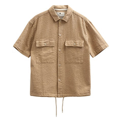 Anerkjendt - Akotto Seersucker Shirt | Beige