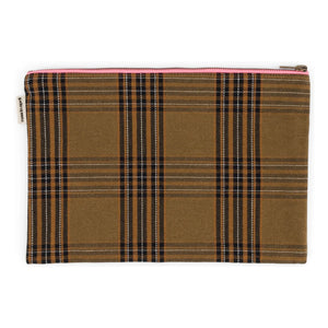 Rose in April - Lili Tartan Clutch Bag | Brown