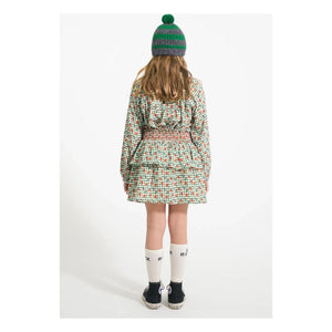 Piupiuchick - Checkered Floral Blouse | Green