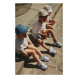 Konges Sløjd - Elliot Striped Seersucker Organic Cotton Hat | Beige