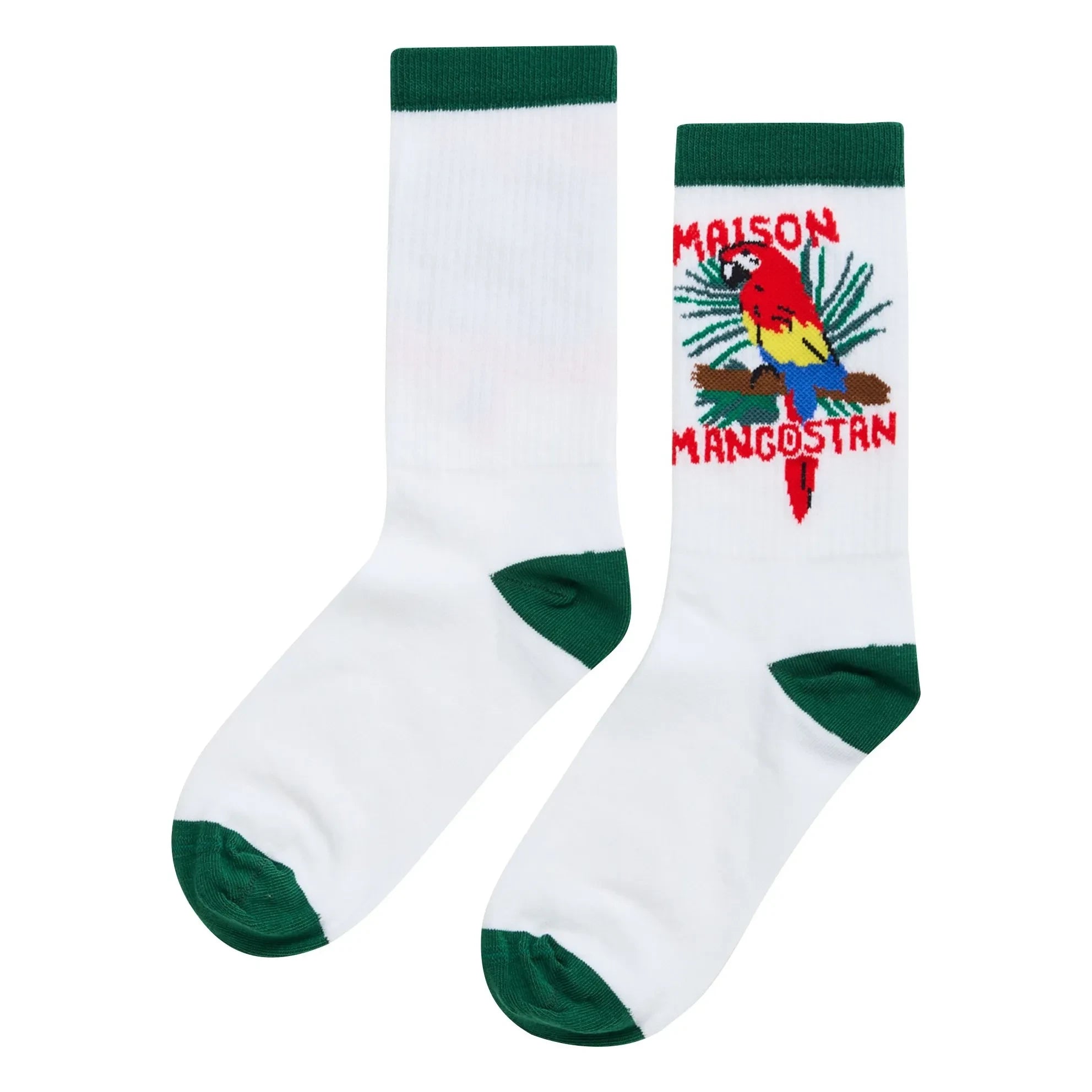 Maison Mangostan - Parrot Socks | White