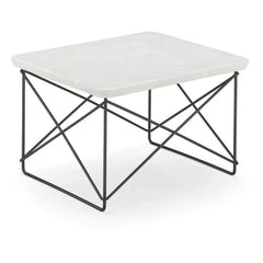 Vitra - Charles & Ray Eames imzalı Epoksi Yan Sehpa LTR | Beyaz Mermer