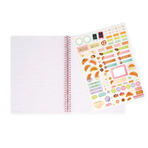 Legami - A4 Çizgili Resimli Sert Kapaklı Defter - Kruvasan - Spiral Ciltli