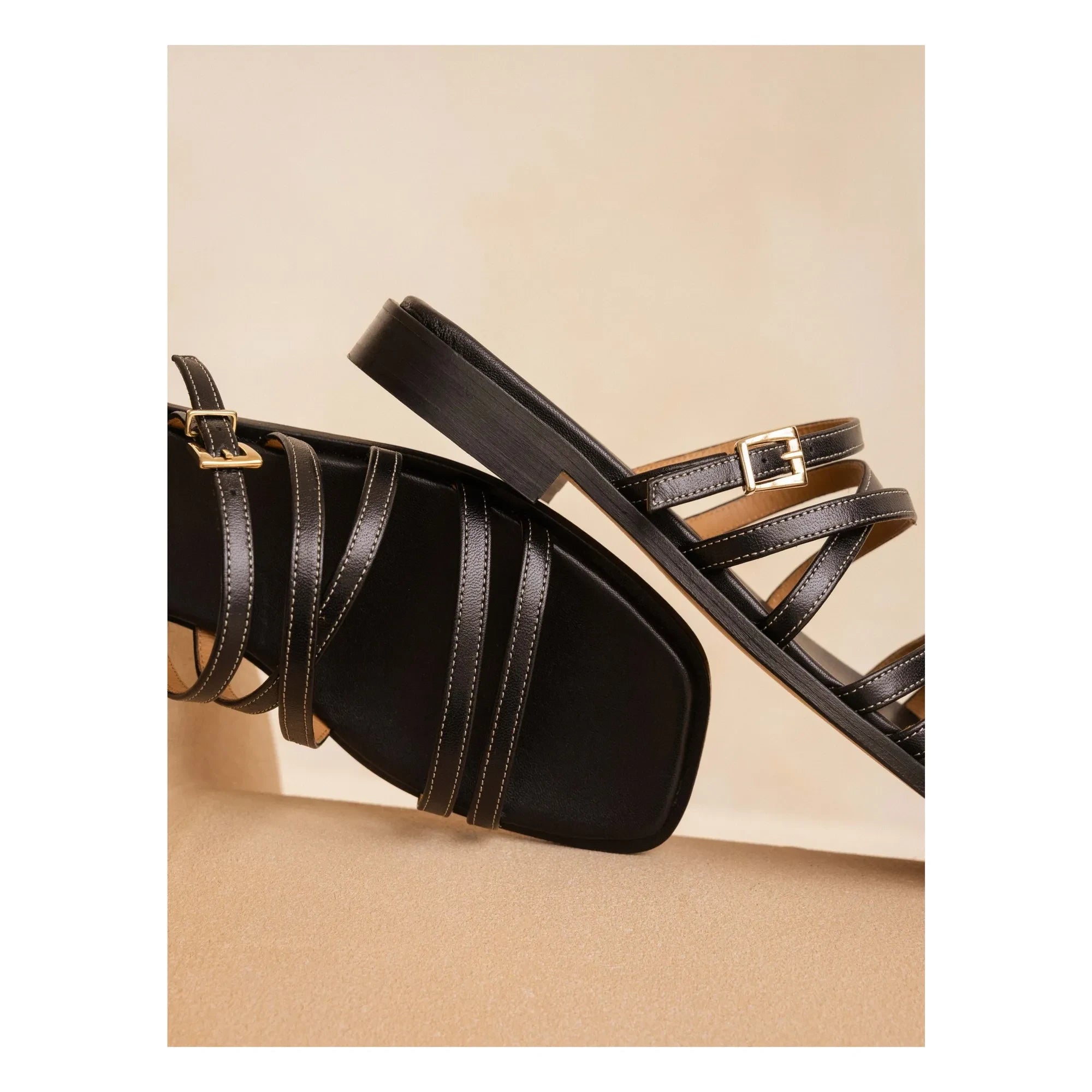 Bobbies - Isys Leather Sandals | Black