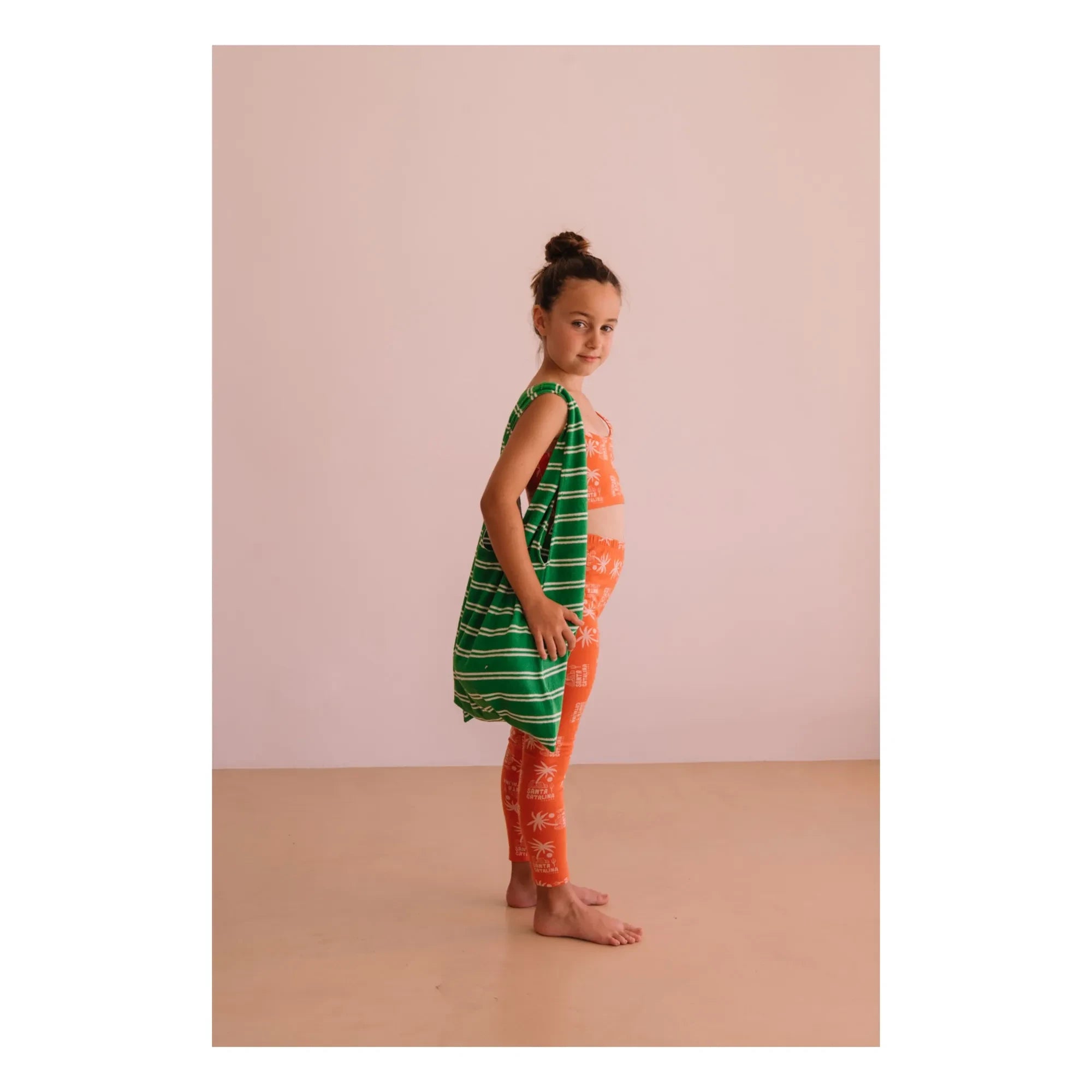 We Are Kids - Nour Palm Organic Cotton Leggings | Orange