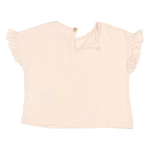 Búho - Baby Linen Ruffled T-Shirt | Light Pink