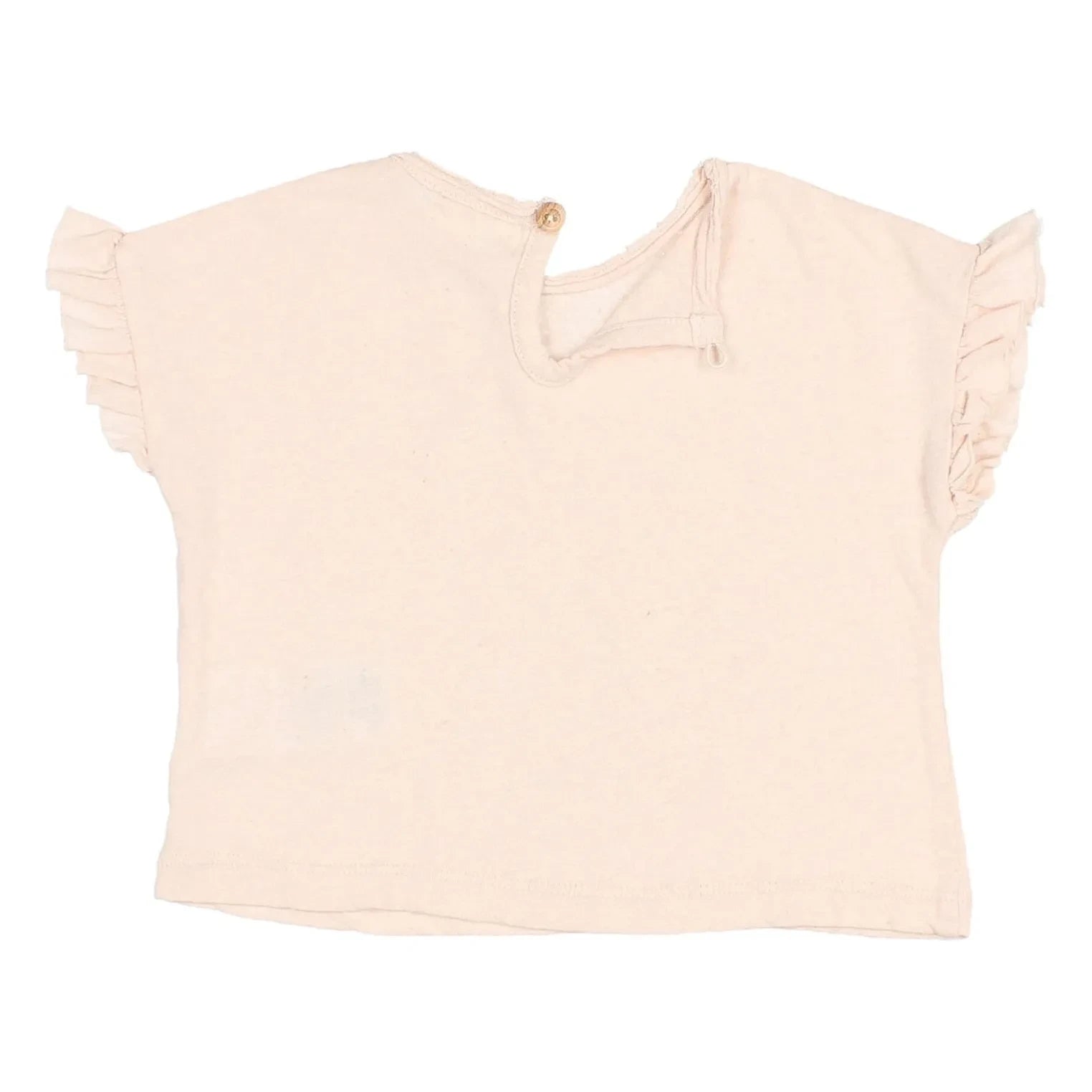 Búho - Baby Linen Ruffled T-Shirt | Light Pink