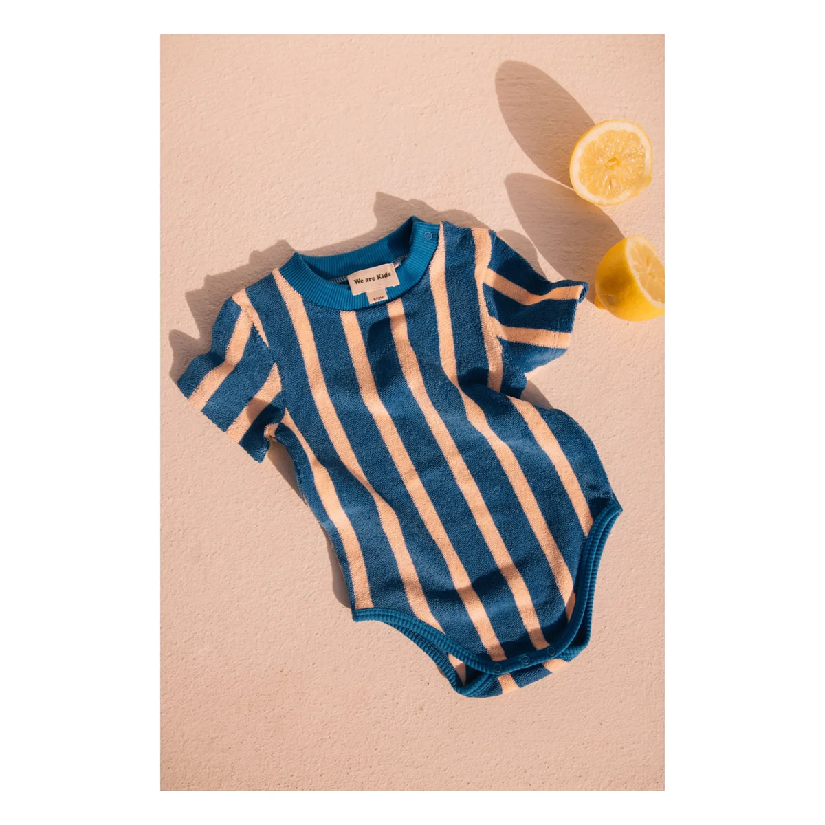 We Are Kids - Striped Organic Cotton Tom Body | Blue