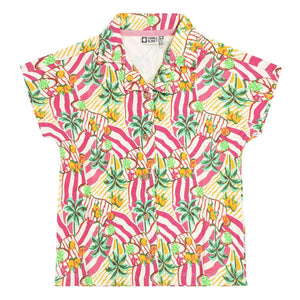 Tumble N'Dry - Vitoria Palm Organic Cotton Shirt | Pink