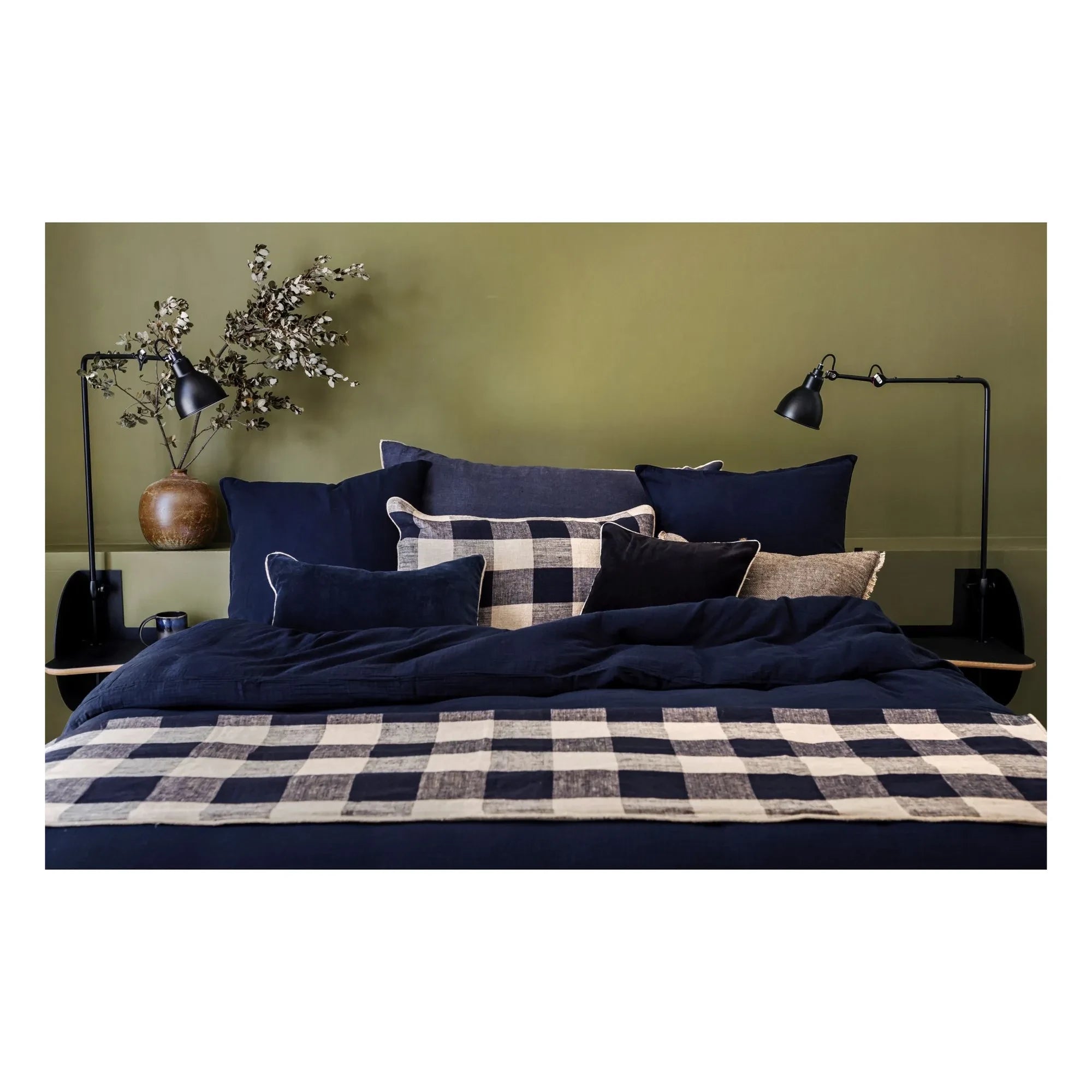Haomy - Cotton Voile Duvet Cover Set | Ink