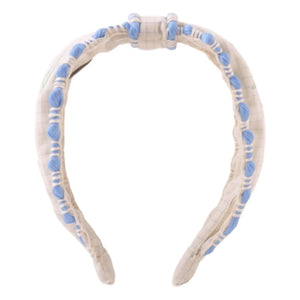 Gingersnaps - Delta Linen embroidered headband | White