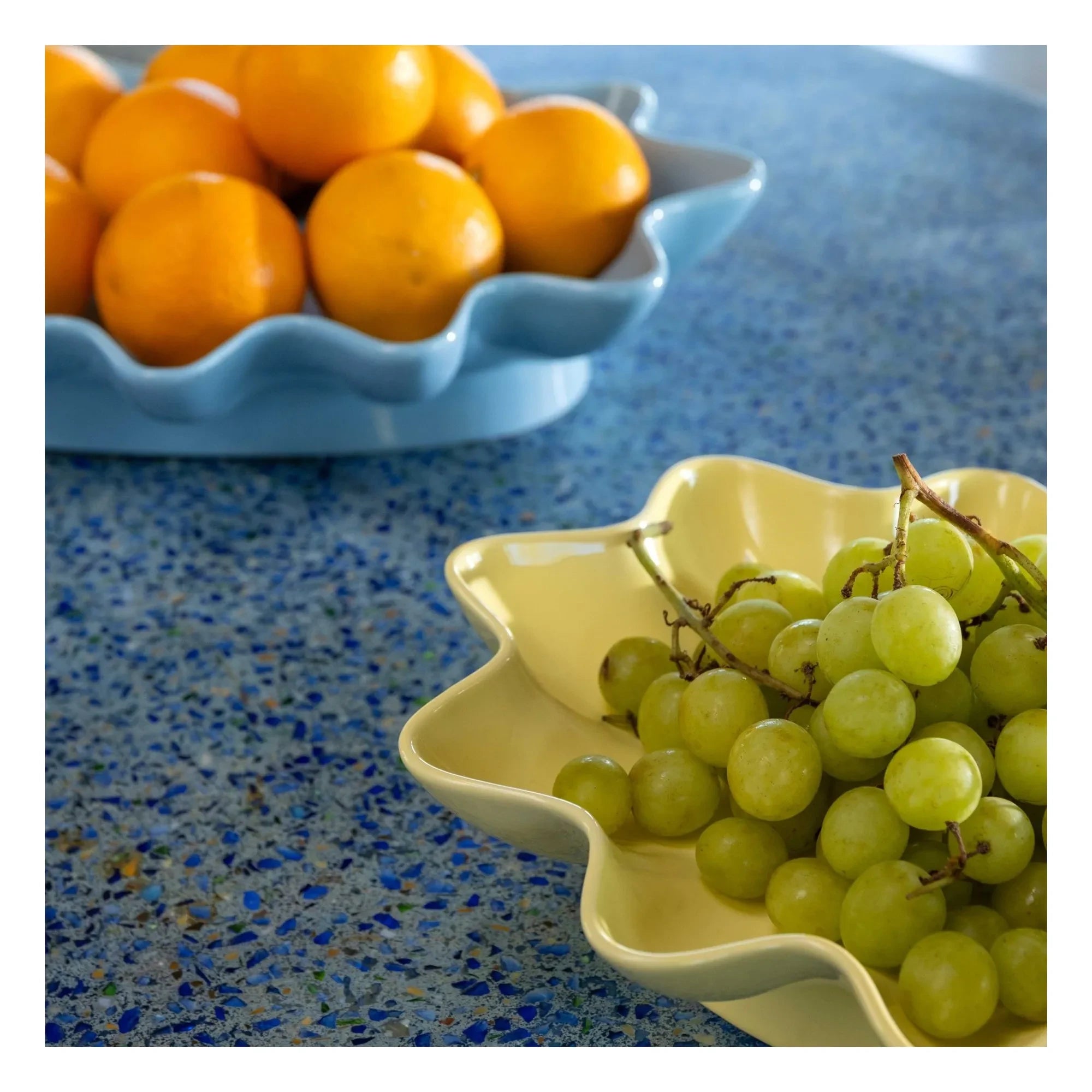 &Klevering - Sun Stone Ceramic Plate | Ice Blue