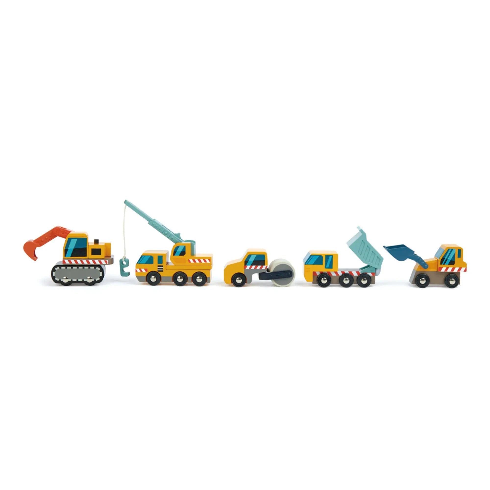 Tender Leaf Toys - İnşaat Sahası Araçları - 5'li Set