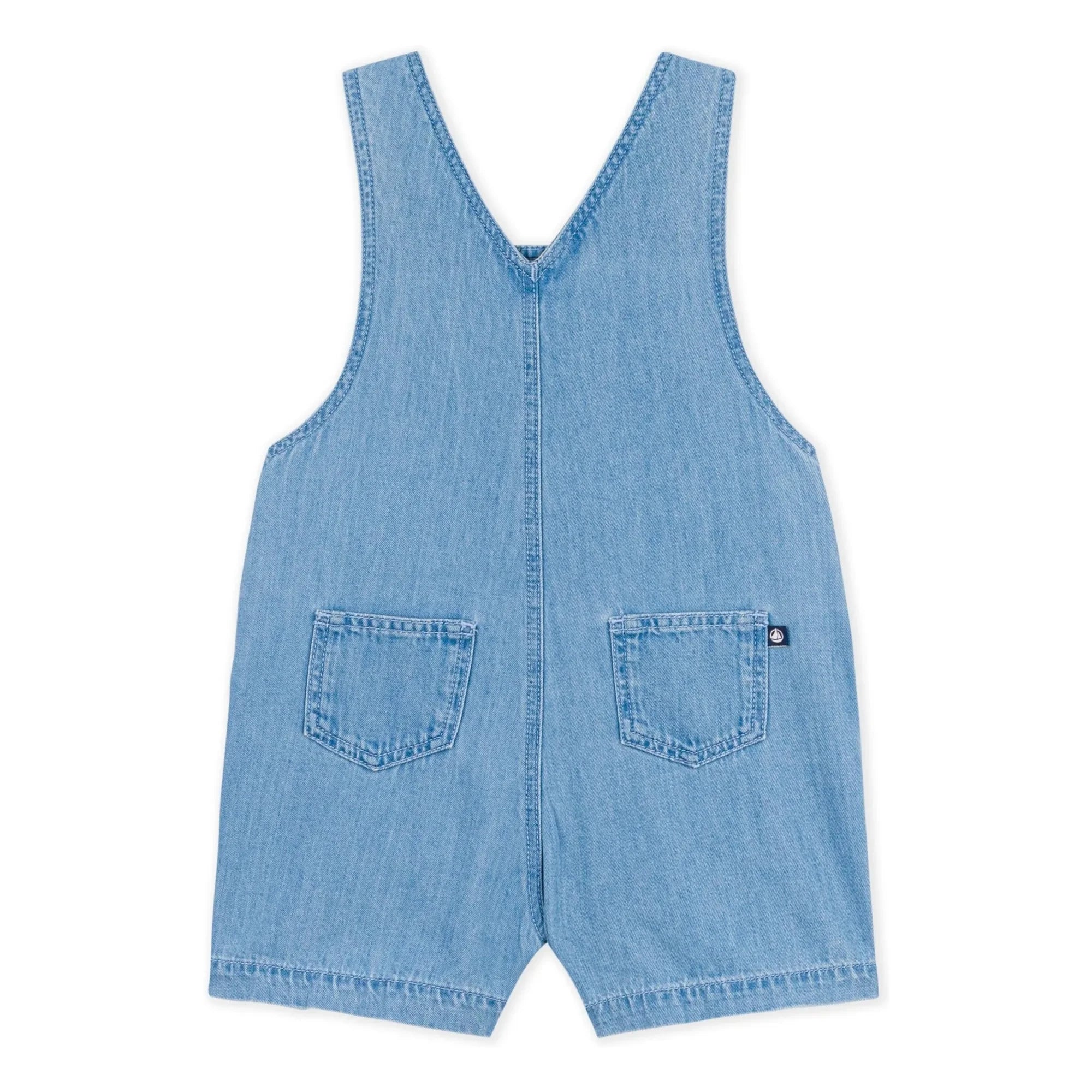 Petit Bateau - Light Blue | Organic Cotton Denim Dungarees