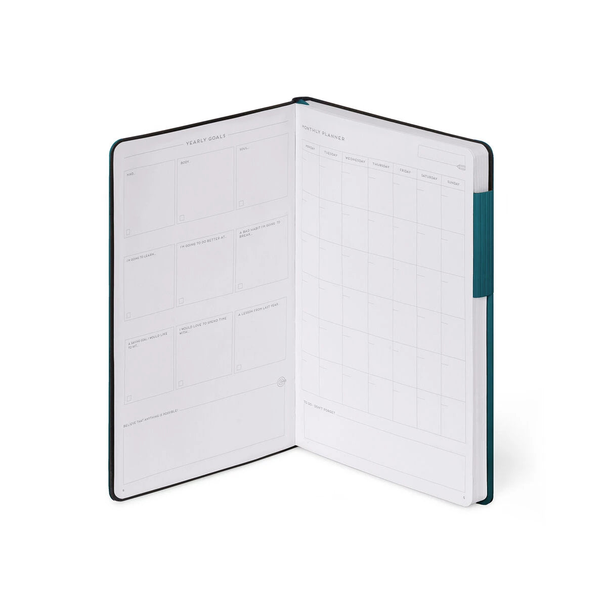 Legami - Dotted Monochrome Soft Cover Notebook - Deep Teal - My Notebook