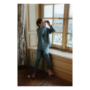 Risu Risu - Nino Organic Cotton Pajama Set | Grey-Green