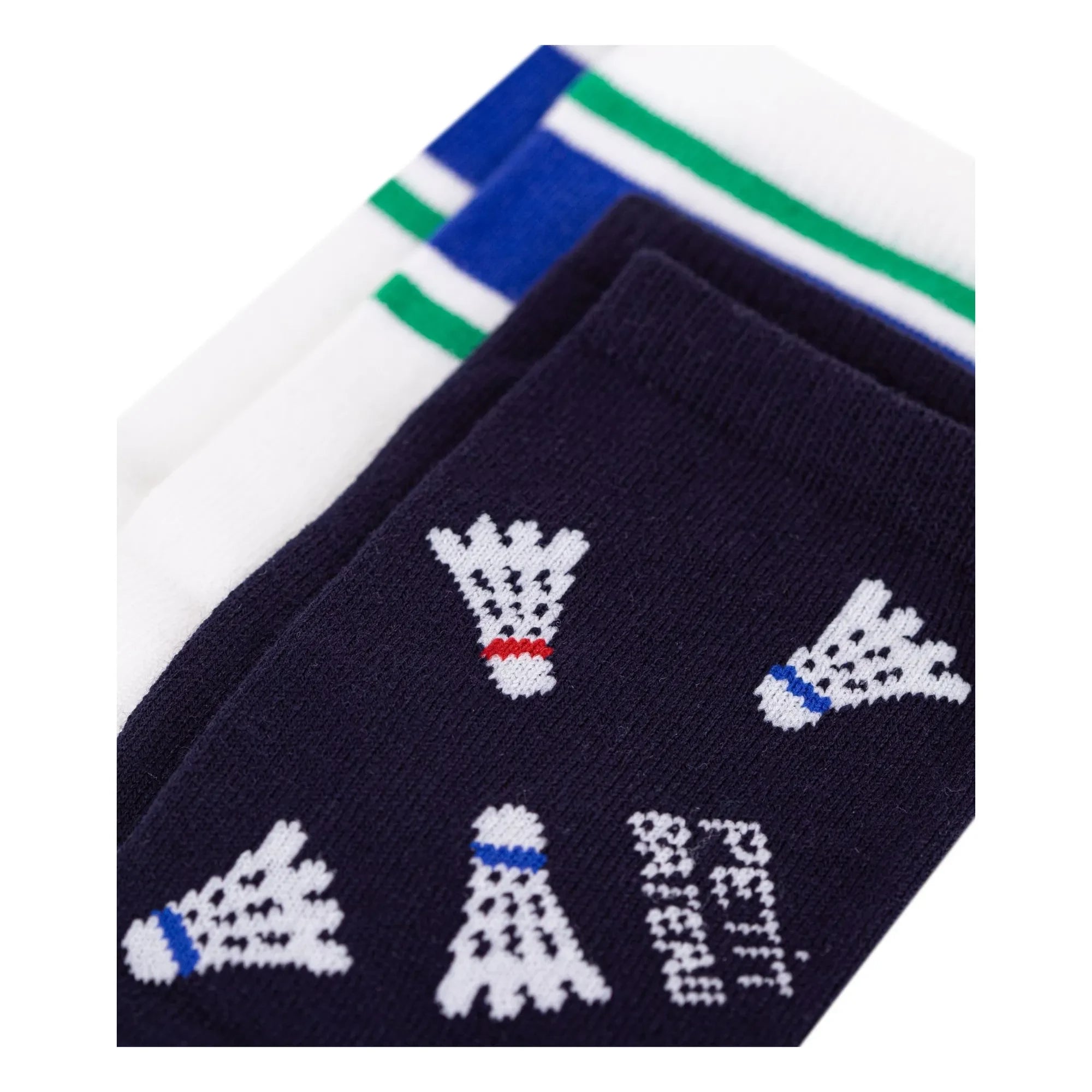 Petit Bateau - Navy Blue Badminton Socks 2-Pair Set