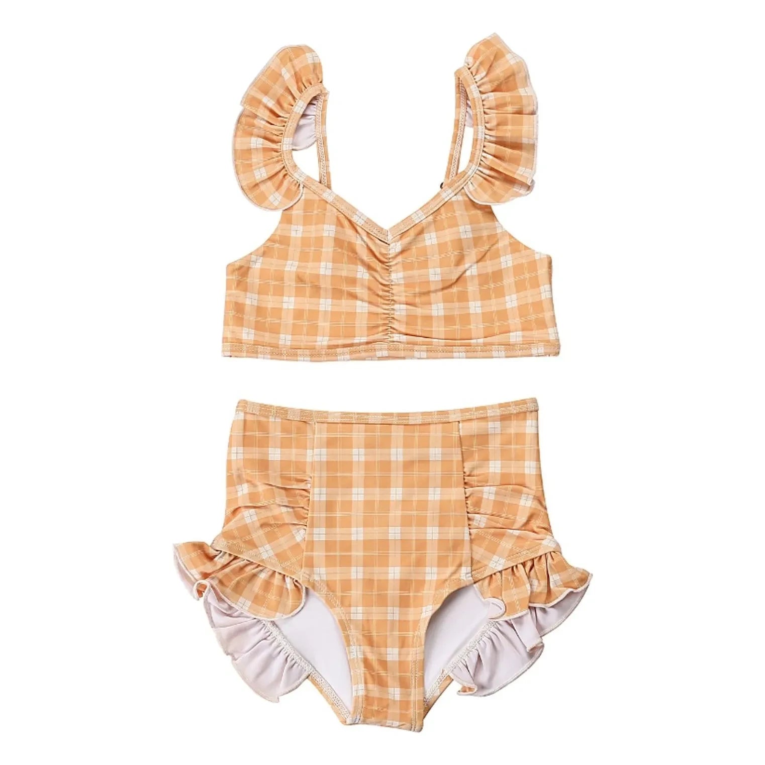Grech & Co - 2-Piece Ruffled Bikini Set, Recycled Fibers | Orange