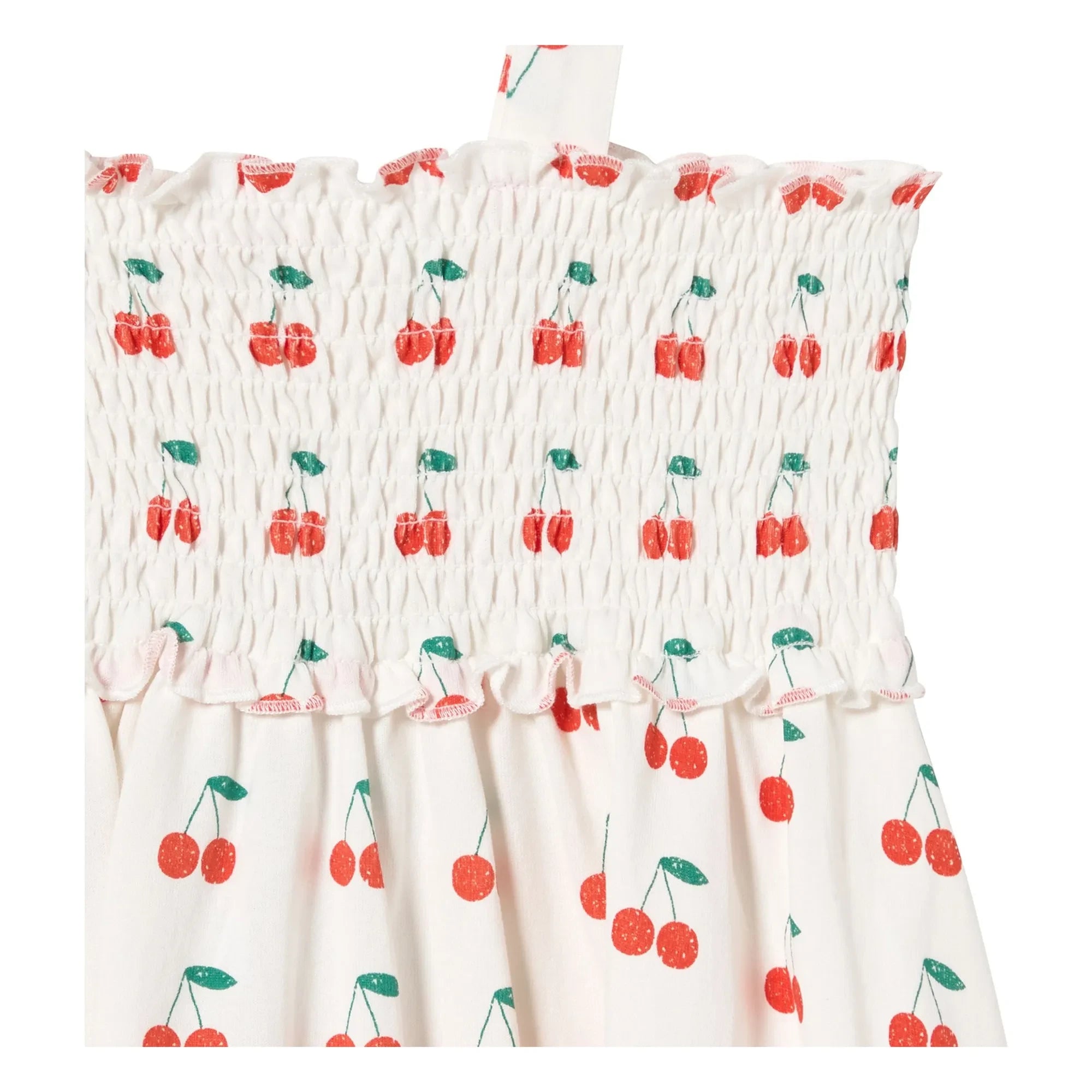 Tinycottons - Cherry Organic Cotton Tank Dress | White