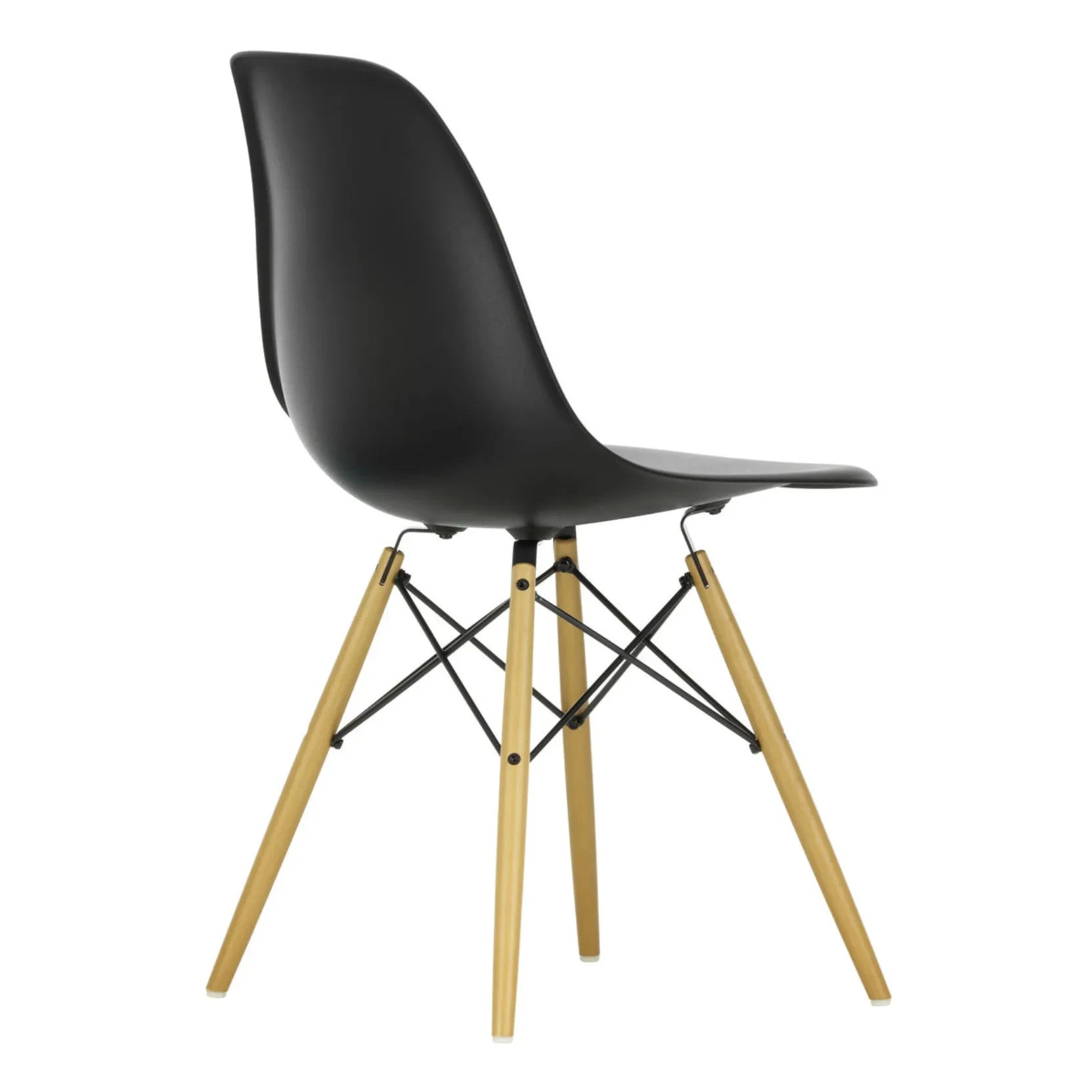 Vitra - DSW Plastic Chair - Maple Base - Charles & Ray Eames | Black
