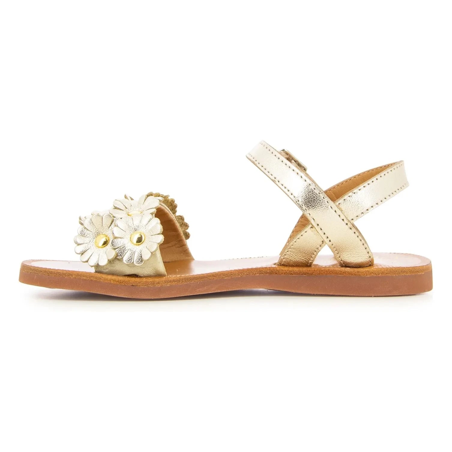 Pom d'Api - Plagette Multi Flo sandaletler | Altın