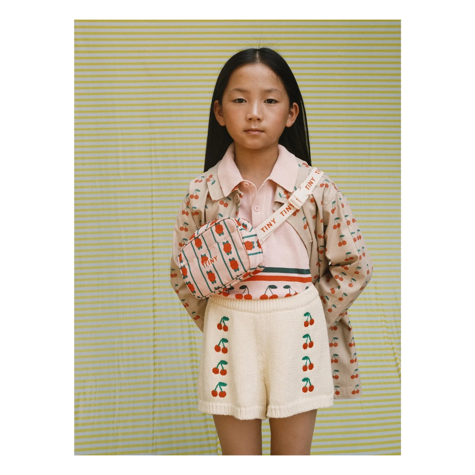 Tinycottons - Cherry Knit Polo | Pink