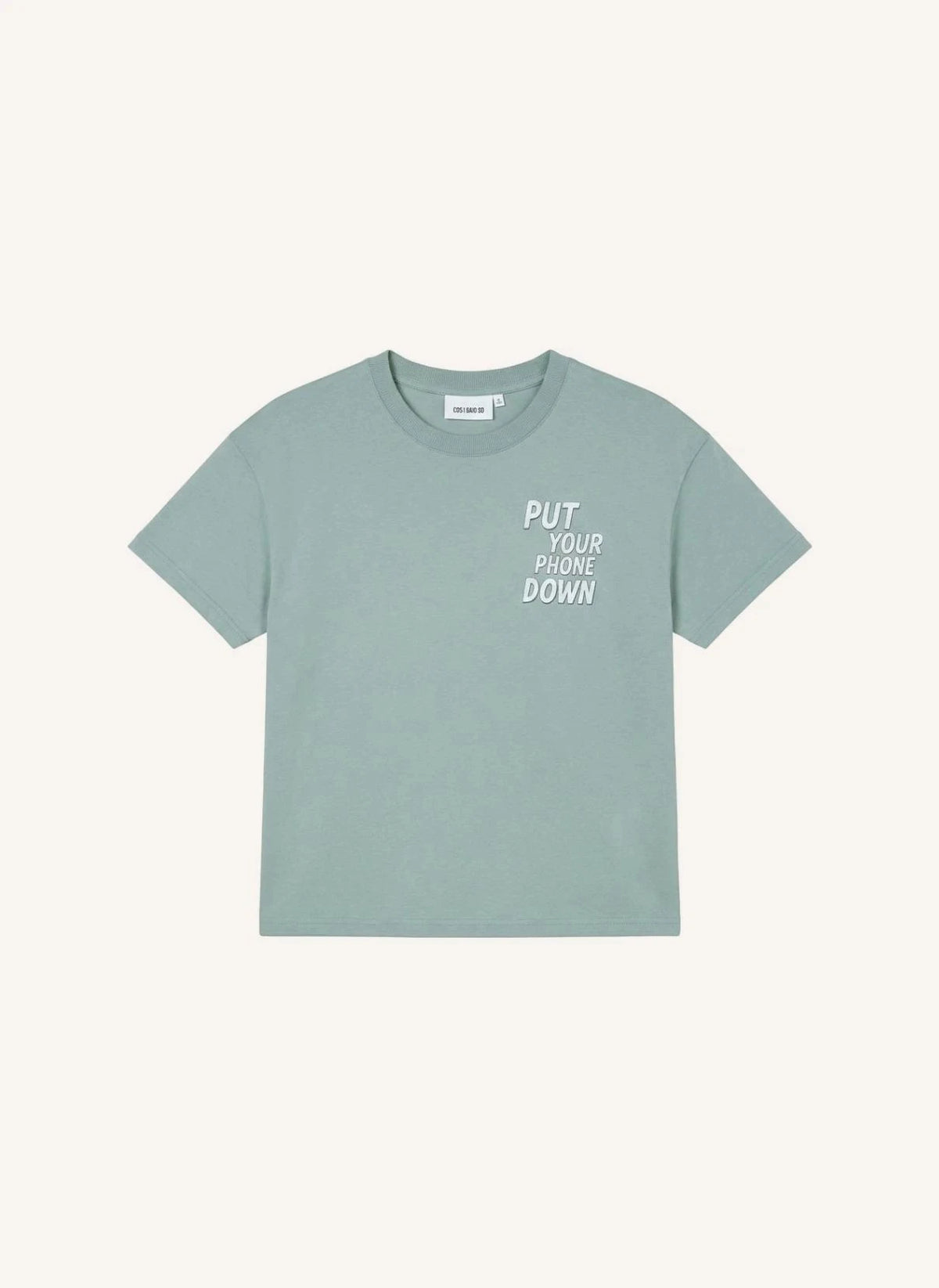 Cos I Said So - "Put Your Phone Down" T-shirt | Grey blue
